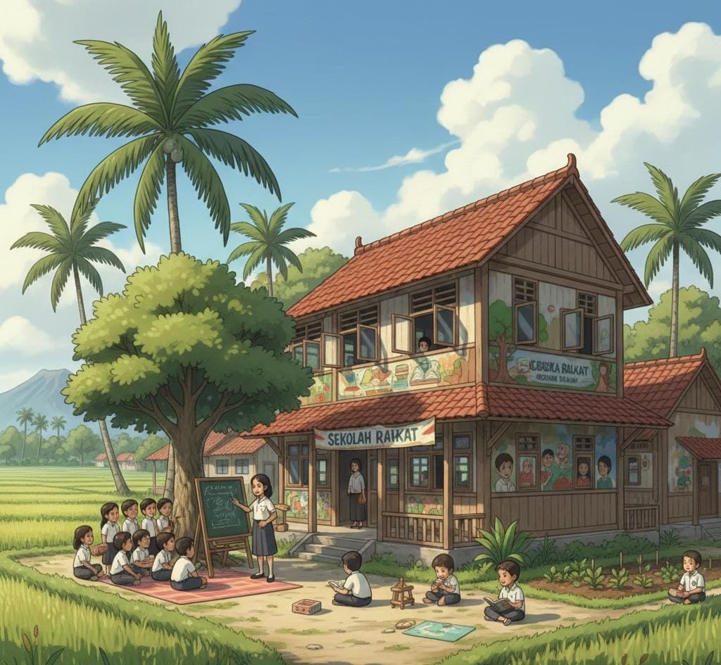 Ilustrasi sekolah rakyat